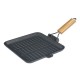 Grillpfanne Gusseisen mit klappbarem Holzgriff, 24x24 cm | Grillpfanne Gusseisen Grillpfanne Gusseisen mit klappbarem Holzgriff, 24x24 cm | Grillpfanne Gusseisen | Gusseisenpfanne |