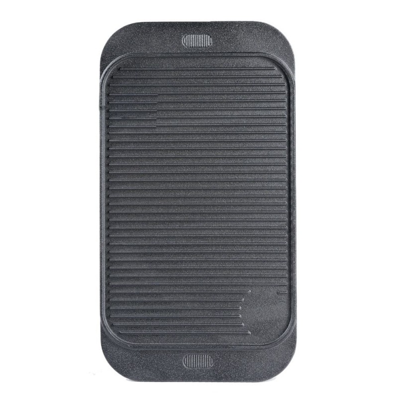 Doppelseitige Grillplatte aus Gusseisen, 48x26 cm - Gusseisenplatte