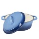 Geëmailleerde gietijzeren pot, Blau, Oval, 33x27см | Gusseisen Topf Geëmailleerde gietijzeren pot, Blau, Oval, 33x27см | Gusseisen Topf | |