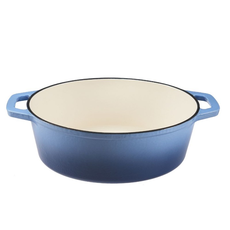 Geëmailleerde gietijzeren pot, Blau, Oval, 33x27см | Gusseisen Topf Geëmailleerde gietijzeren pot, Blau, Oval, 33x27см | Gusseisen Topf | |