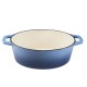 Geëmailleerde gietijzeren pot, Blau, Oval, 33x27см | Gusseisen Topf Geëmailleerde gietijzeren pot, Blau, Oval, 33x27см | Gusseisen Topf | |