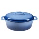 Geëmailleerde gietijzeren pot, Blau, Oval, 33x27см | Gusseisen Topf Geëmailleerde gietijzeren pot, Blau, Oval, 33x27см | Gusseisen Topf | |