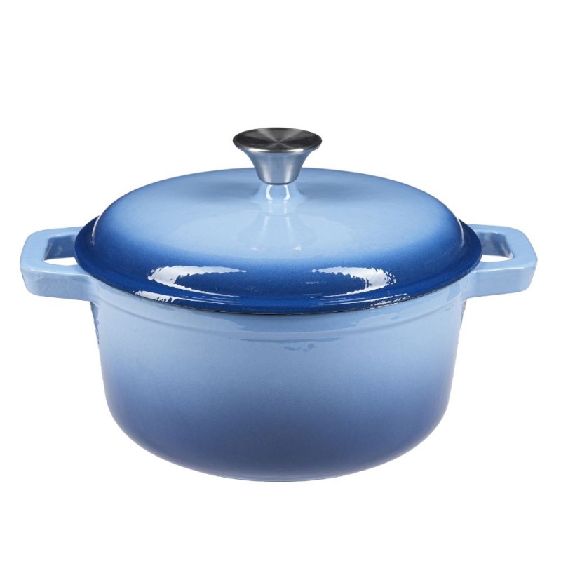 Geëmailleerde Gusseisen Topf, Blau, Ф24 - 