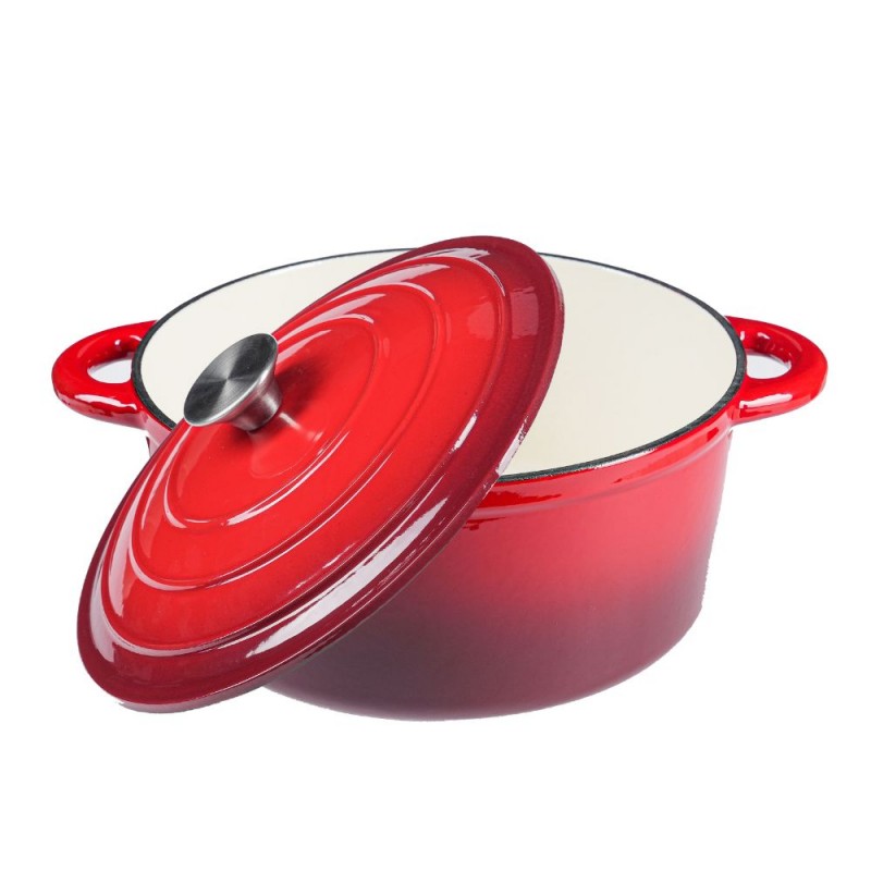 Geëmailleerde gietijzeren pot, Rot, Ф22 - 