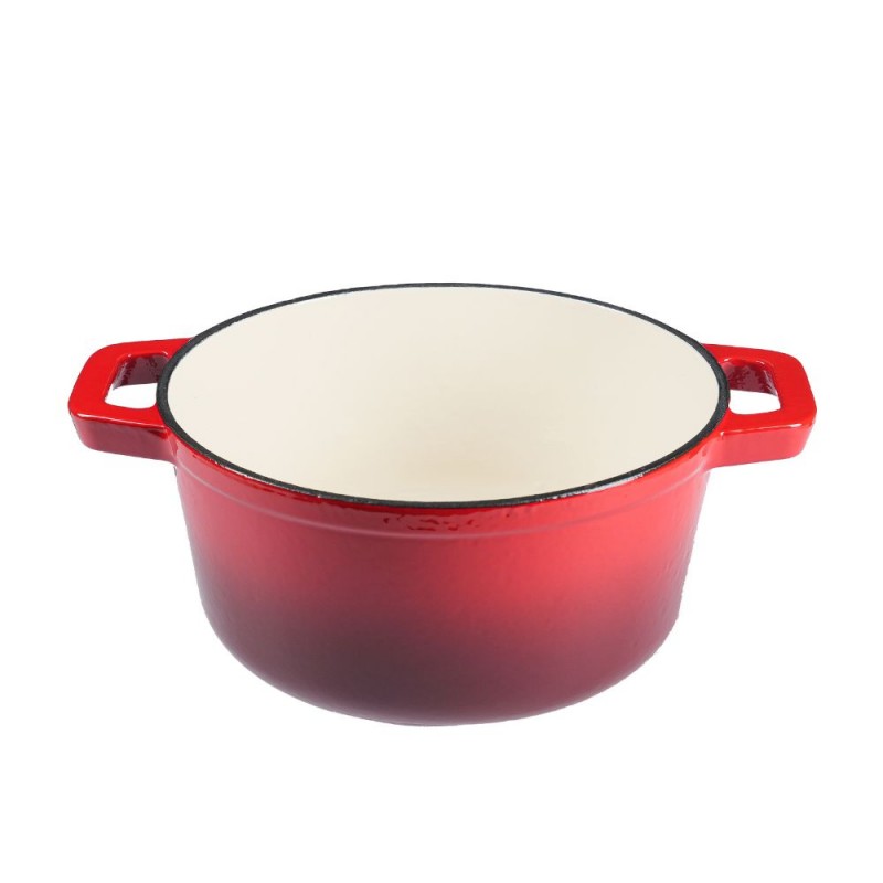 Geëmailleerde gietijzeren pot, Rot, Ф24 | Gusseisen Topf |  |
